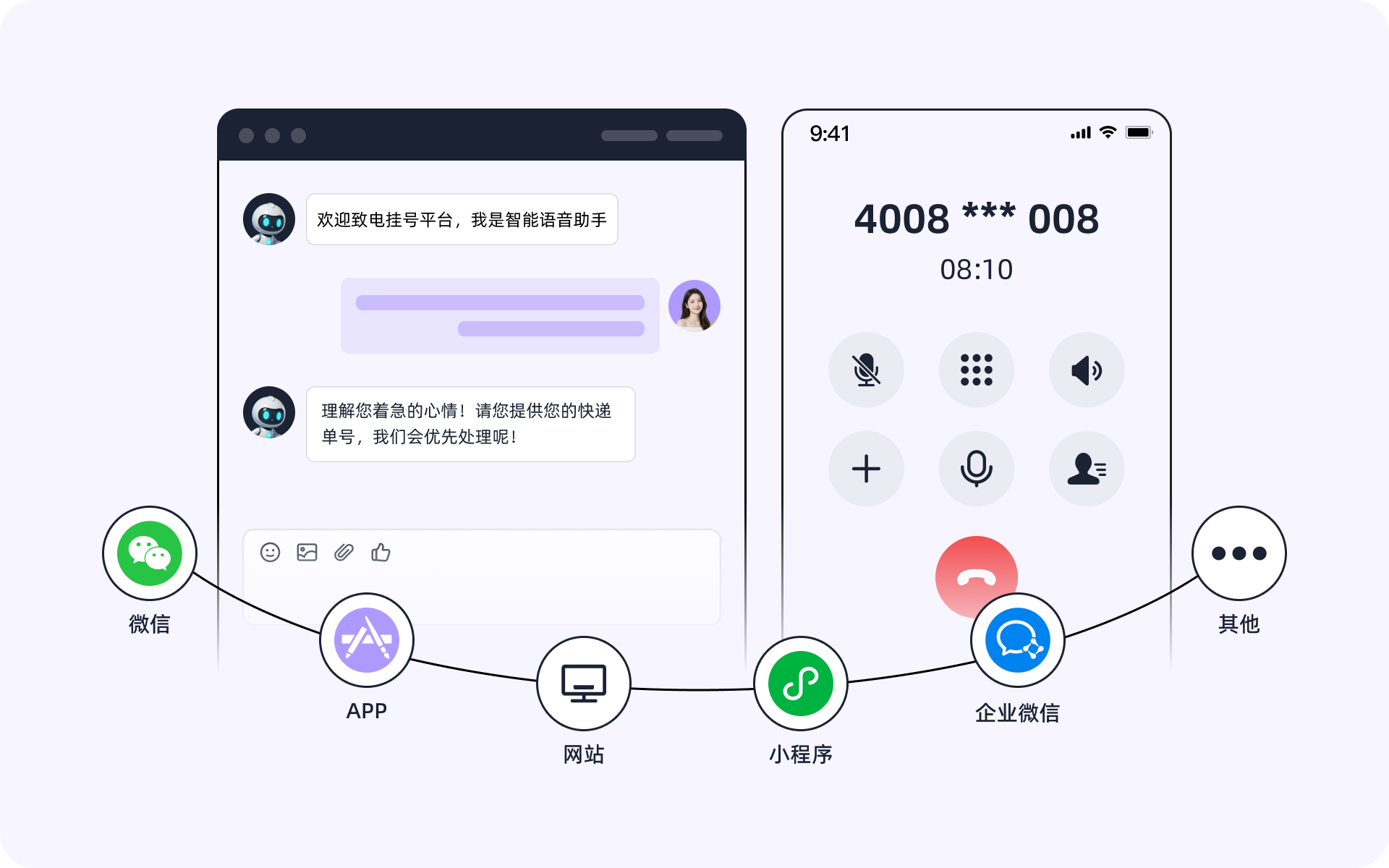 对接多渠道客服咨询